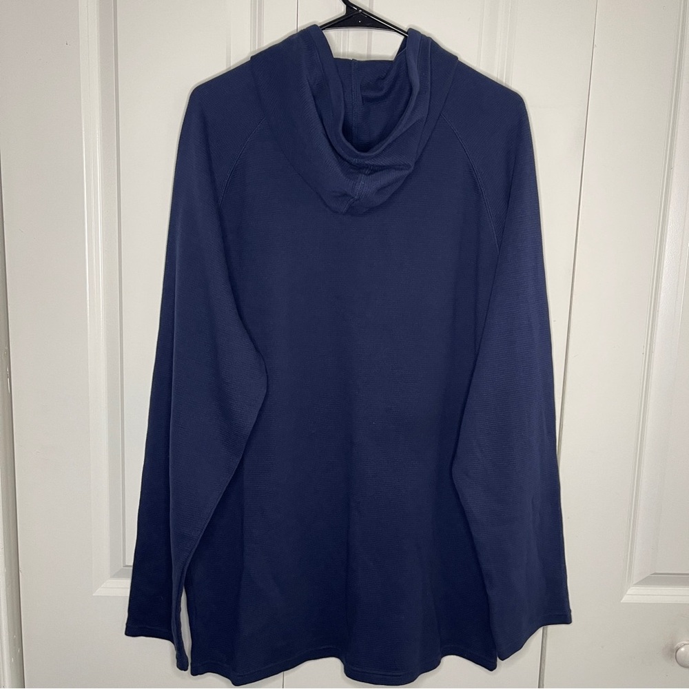 Polo Ralph Lauren Size 2XL XXL Waffle Hoodie Navy Blue Slim Fit 100% Cotton Men - Picture 4 of 6